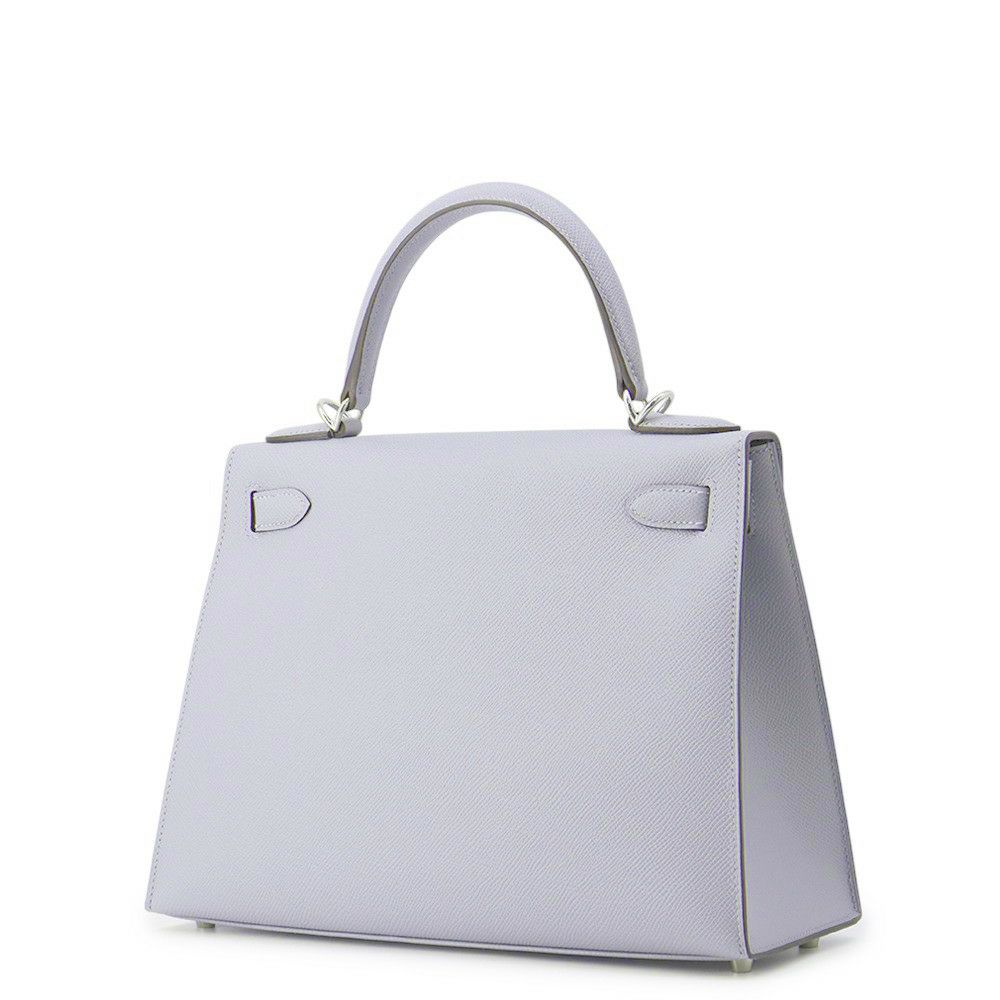 エルメス ハンドバッグ ケリー28 外縫い グリパンタン/シルバー金具 エプソン K刻印 2wayショルダー