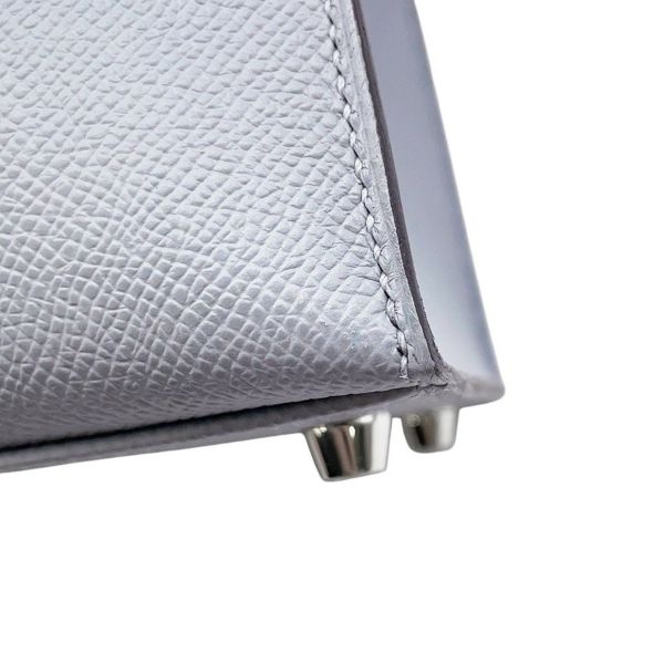 エルメス ハンドバッグ ケリー28 外縫い グリパンタン/シルバー金具 エプソン K刻印 2wayショルダー