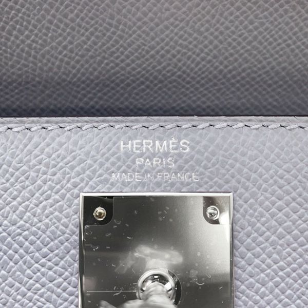 エルメス ハンドバッグ ケリー28 外縫い グリパンタン/シルバー金具 エプソン K刻印 2wayショルダー