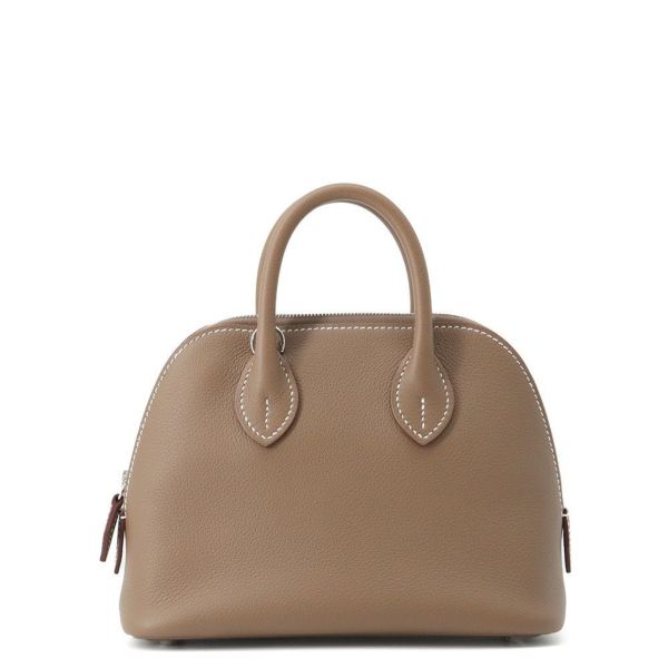 エルメス ボリード1923 ミニ ヴェルソ エトゥープ/ジョーヌプッサン/シルバー金具 エバーカラー K刻印 2wayショルダー