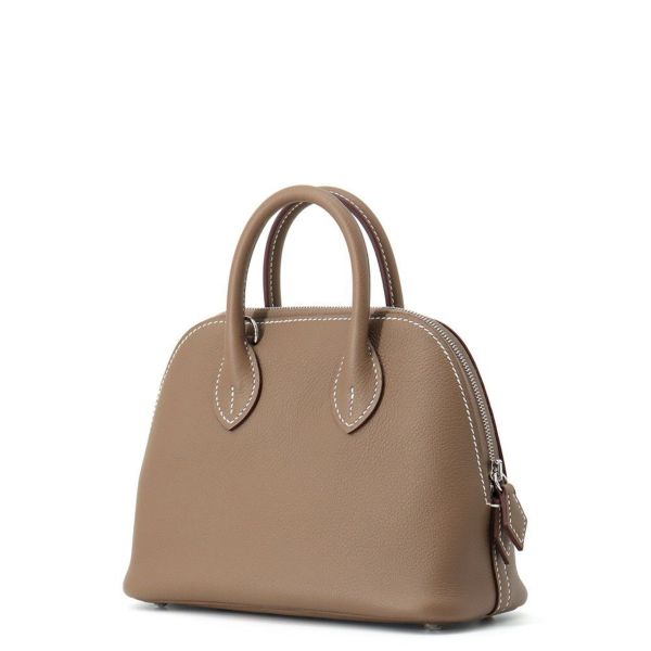 エルメス ボリード1923 ミニ ヴェルソ エトゥープ/ジョーヌプッサン/シルバー金具 エバーカラー K刻印 2wayショルダー