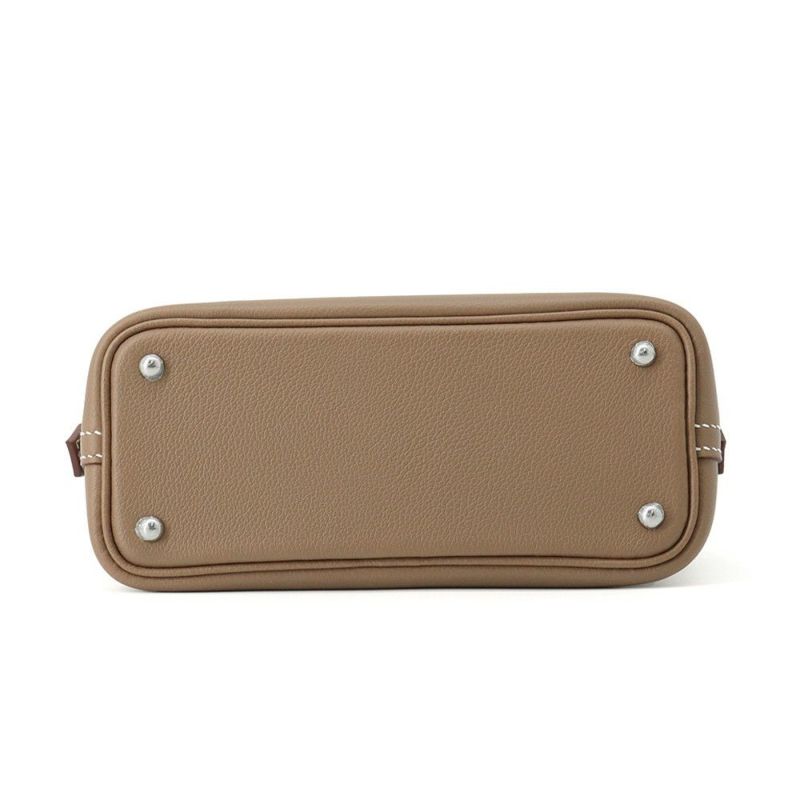 エルメス ボリード1923 ミニ ヴェルソ エトゥープ/ジョーヌプッサン/シルバー金具 エバーカラー K刻印 2wayショルダー