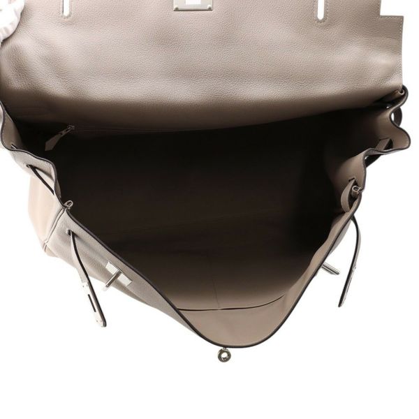 エルメス ハンドバッグ ケリー50 ヴォヤージュ グリアスファルト/シルバー金具 トリヨンノビーヨ Z刻印 2wayショルダー