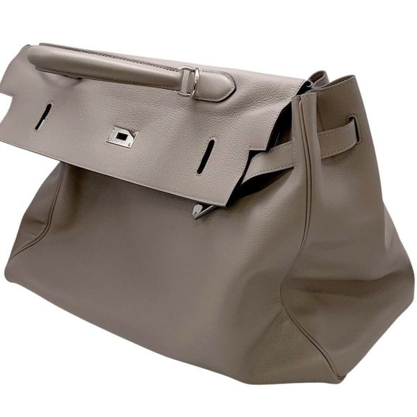 エルメス ハンドバッグ ケリー50 ヴォヤージュ グリアスファルト/シルバー金具 トリヨンノビーヨ Z刻印 2wayショルダー