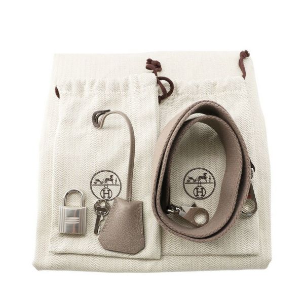 エルメス ハンドバッグ ケリー50 ヴォヤージュ グリアスファルト/シルバー金具 トリヨンノビーヨ Z刻印 2wayショルダー