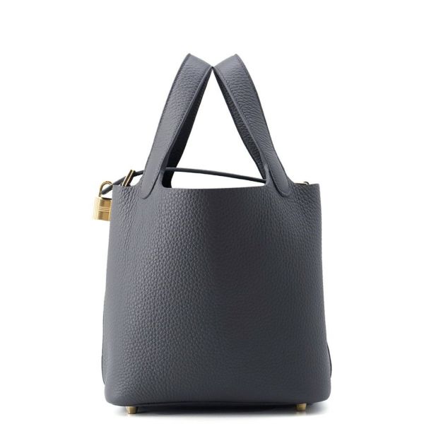 エルメス ハンドバッグ ピコタンロックPM アルドワーズ/シャンパンゴールド金具 トリヨンクレマンス W刻印