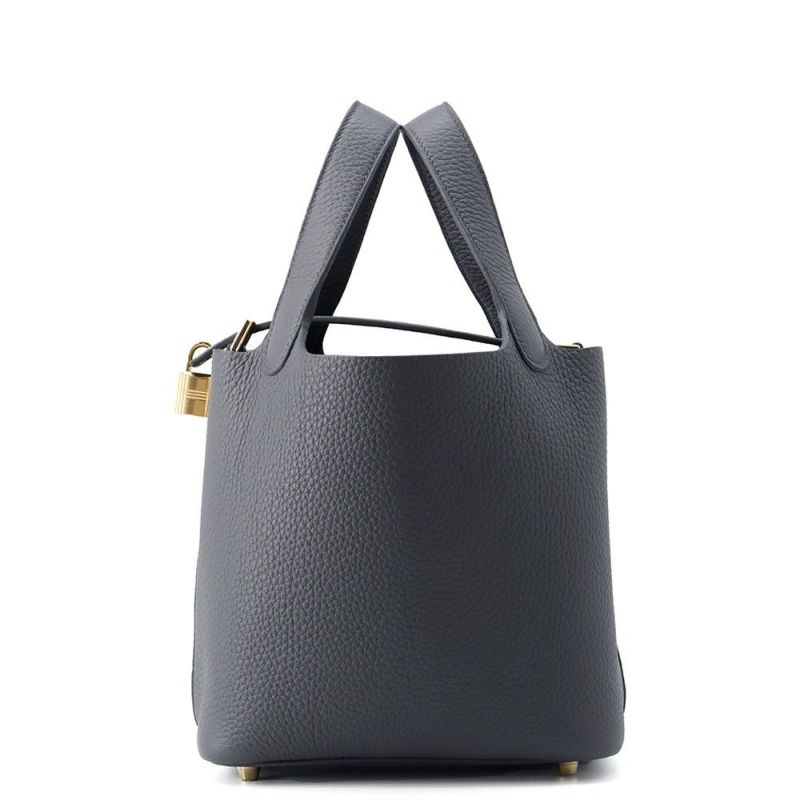 エルメス ハンドバッグ ピコタンロックPM アルドワーズ/シャンパンゴールド金具 トリヨンクレマンス W刻印