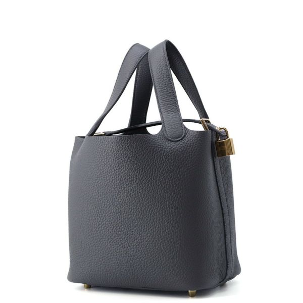 エルメス ハンドバッグ ピコタンロックPM アルドワーズ/シャンパンゴールド金具 トリヨンクレマンス W刻印