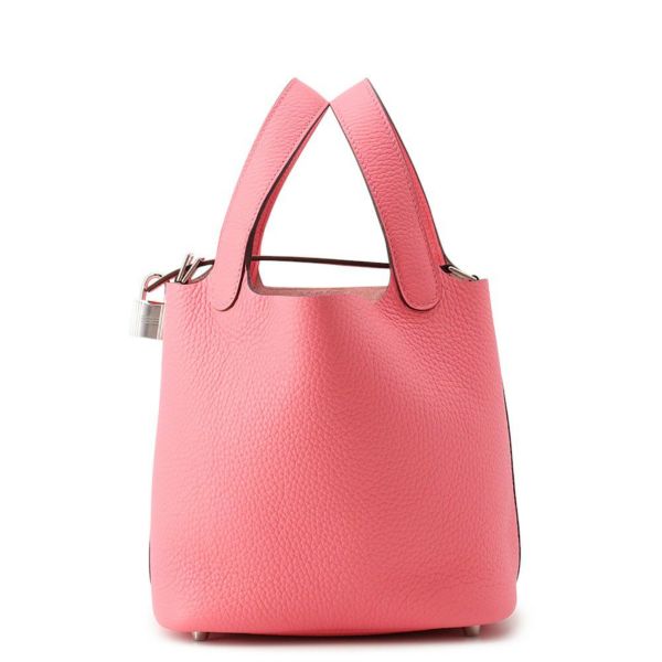 エルメス ハンドバッグ ピコタンロックPM ローズアザレ/シルバー金具 トリヨンクレマンス K刻印