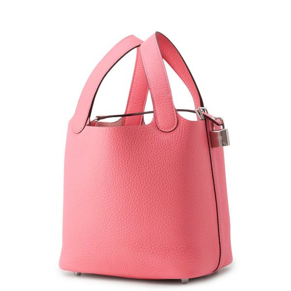 エルメス ハンドバッグ ピコタンロックPM ローズアザレ/シルバー金具 トリヨンクレマンス K刻印