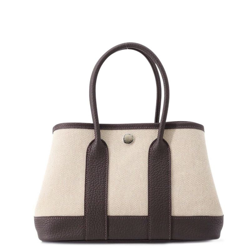 エルメス トートバッグ ネオ・ガーデン 23 ガーデンパーティ エベンヌ/シルバー金具 ネゴンダ/トワルッシュヴァイキング K刻印