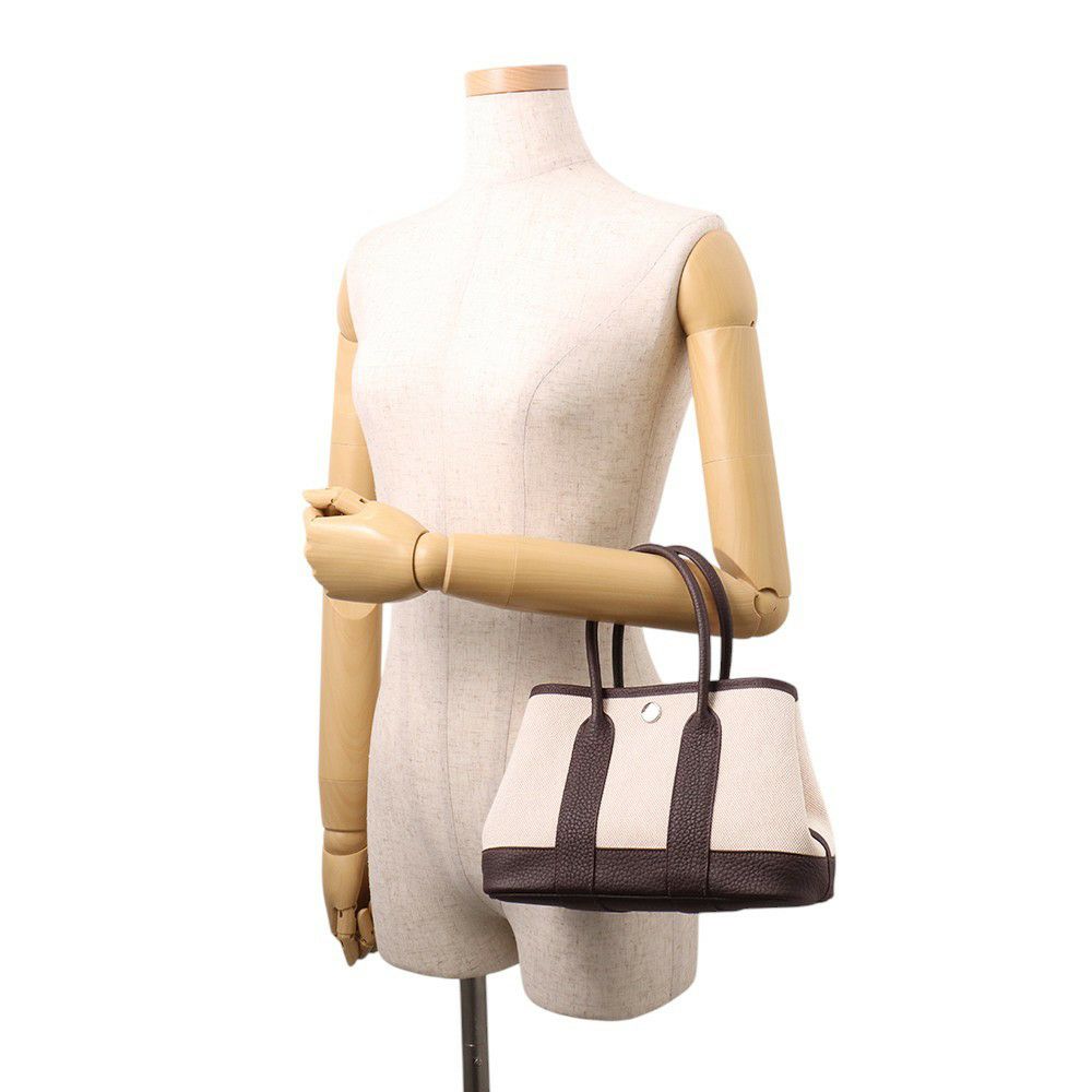 エルメス トートバッグ ネオ・ガーデン 23 ガーデンパーティ エベンヌ/シルバー金具 ネゴンダ/トワルッシュヴァイキング K刻印