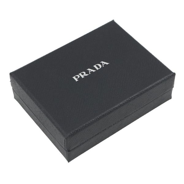 プラダ 三つ折り財布 ロゴ レザー 1MH043 PRADA 財布 白