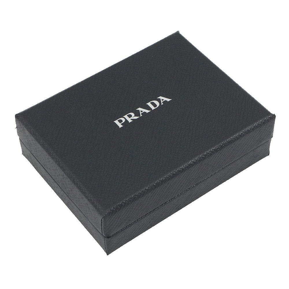 プラダ 三つ折り財布 ロゴ レザー 1MH043 PRADA 財布 白