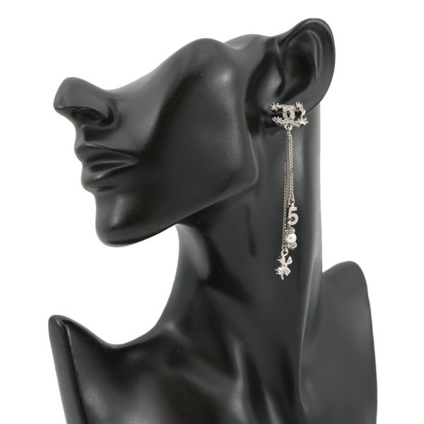 シャネル ピアス ココマーク スイング NO5 クローバー フェイクパール ラインストーン メタル F23P CHANEL アクセサリー