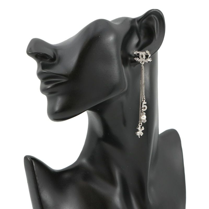 シャネル ピアス ココマーク スイング NO5 クローバー フェイクパール ラインストーン メタル F23P CHANEL アクセサリー