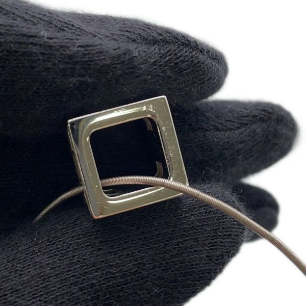 エルメス ネックレス カージュドアッシュ H キューブ アイボリー/シルバー金具 HERMES アクセサリー