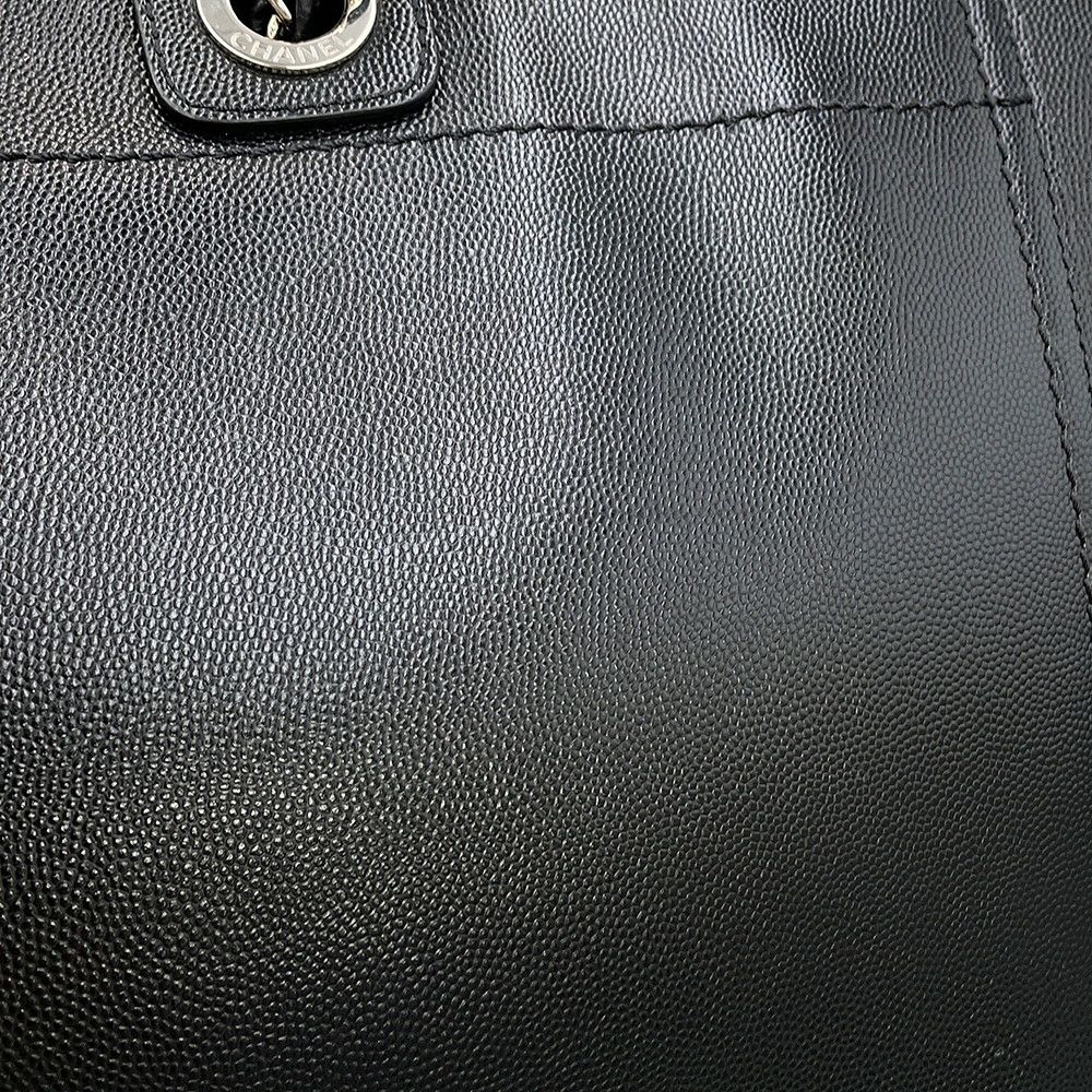 シャネル トートバッグ ドーヴィル ショッピングバッグ ココマーク スタッズ A57069 CHANEL 2way 黒