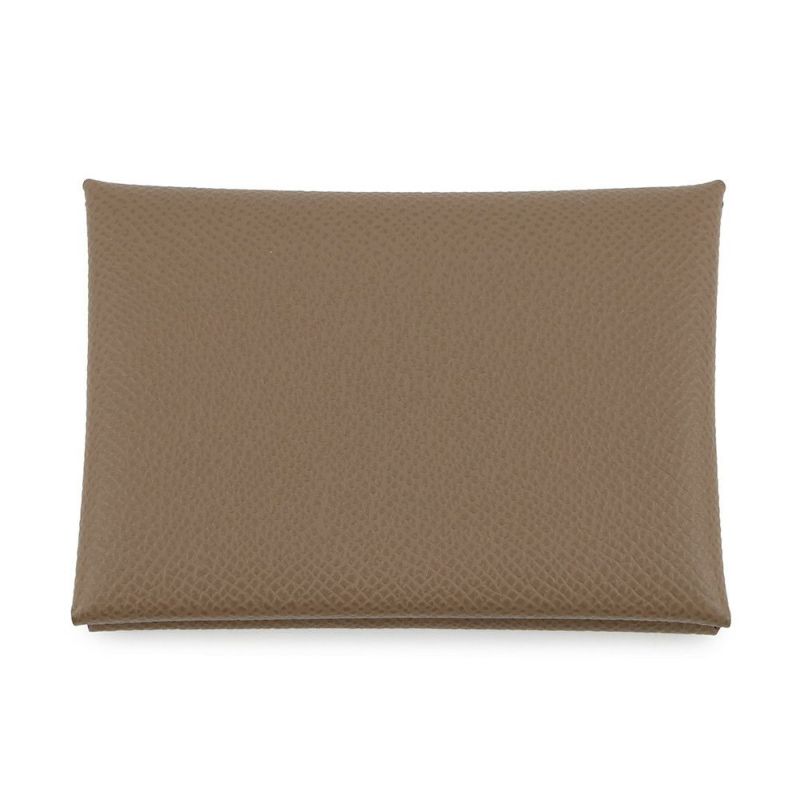 エルメス コインケース カルヴィ デュオ エトゥープ/シルバー金具 エプソン K刻印 HERMES 財布