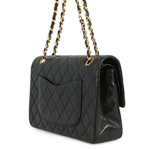 シャネル チェーンショルダーバッグ マトラッセ25 ココマーク ラムスキン A01112 CHANEL バッグ 黒