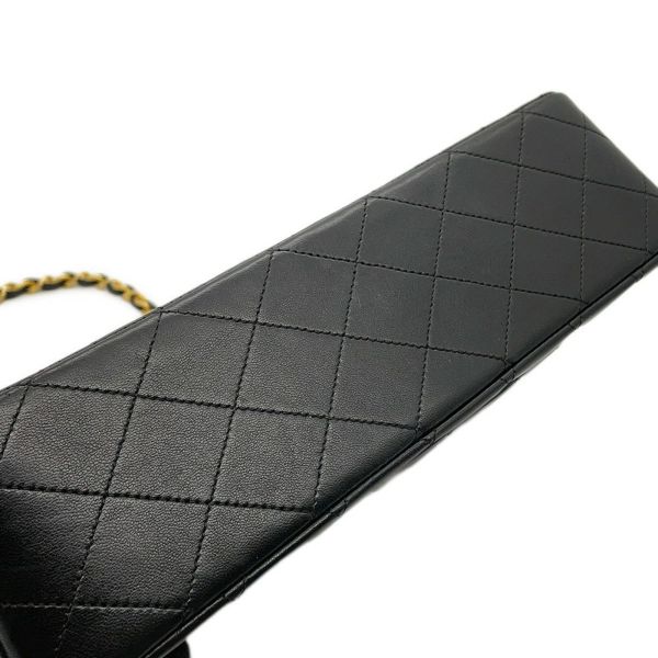 シャネル チェーンショルダーバッグ マトラッセ25 ココマーク ラムスキン A01112 CHANEL バッグ 黒
