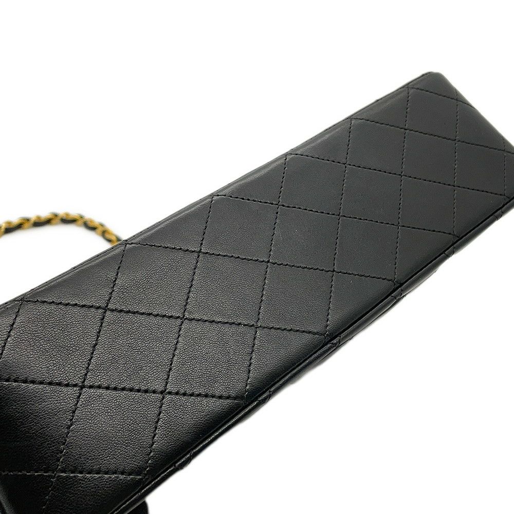 シャネル チェーンショルダーバッグ マトラッセ25 ココマーク ラムスキン A01112 CHANEL バッグ 黒
