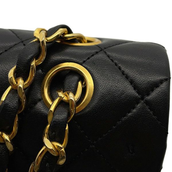 シャネル チェーンショルダーバッグ マトラッセ25 ココマーク ラムスキン A01112 CHANEL バッグ 黒