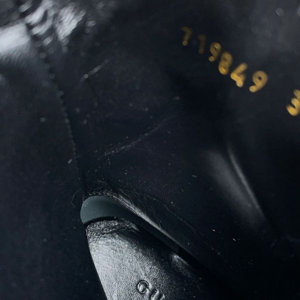 グッチ ブーツ ジャンボGG GGマーモント アンクル レザー/GGキャンバス レディースサイズ34 1/2 719849 GUCCI 靴 黒