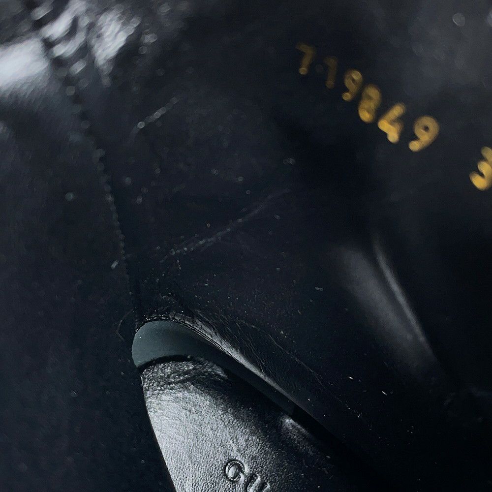 グッチ ブーツ ジャンボGG GGマーモント アンクル レザー/GGキャンバス レディースサイズ34 1/2 719849 GUCCI 靴 黒