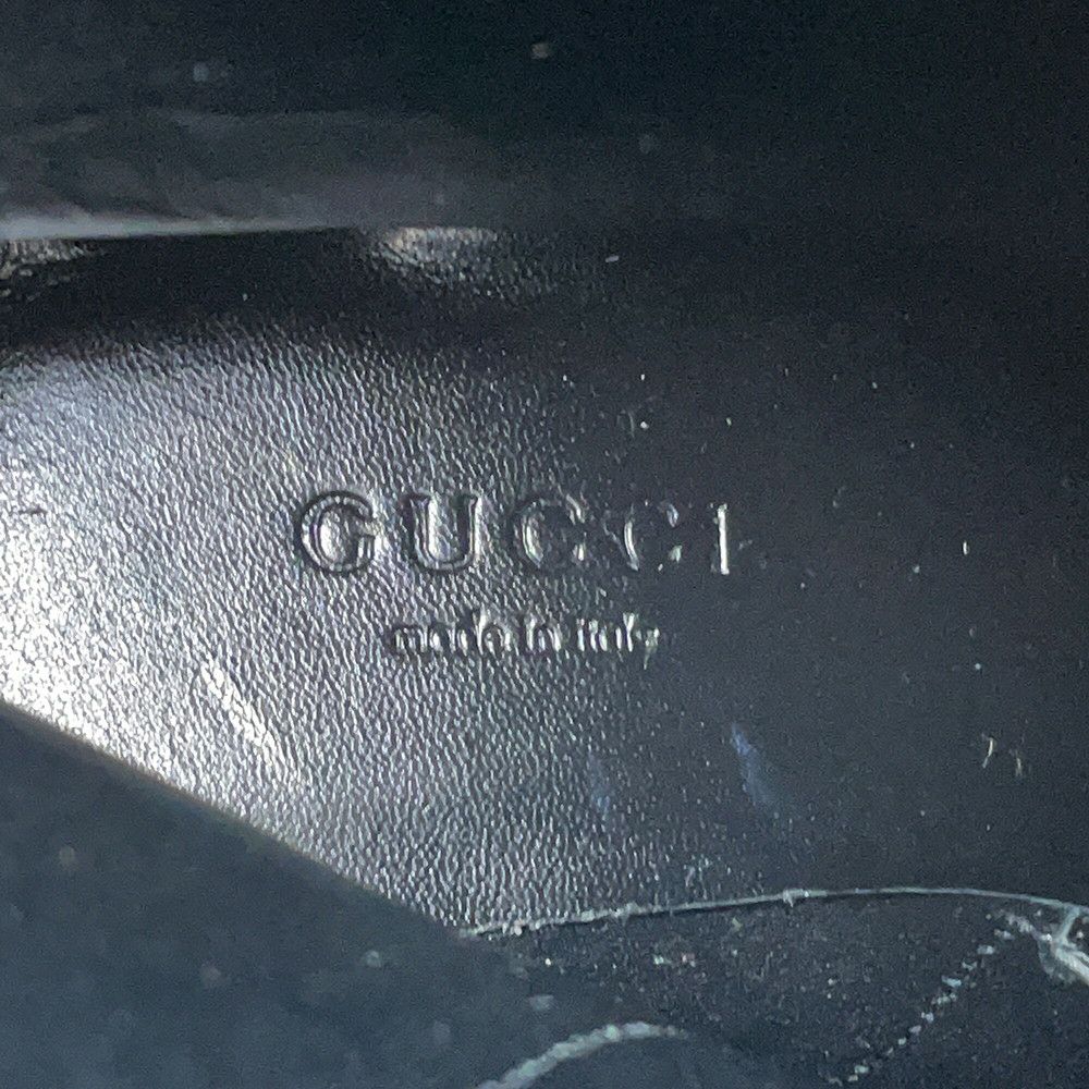 グッチ ブーツ ジャンボGG GGマーモント アンクル レザー/GGキャンバス レディースサイズ34 1/2 719849 GUCCI 靴 黒