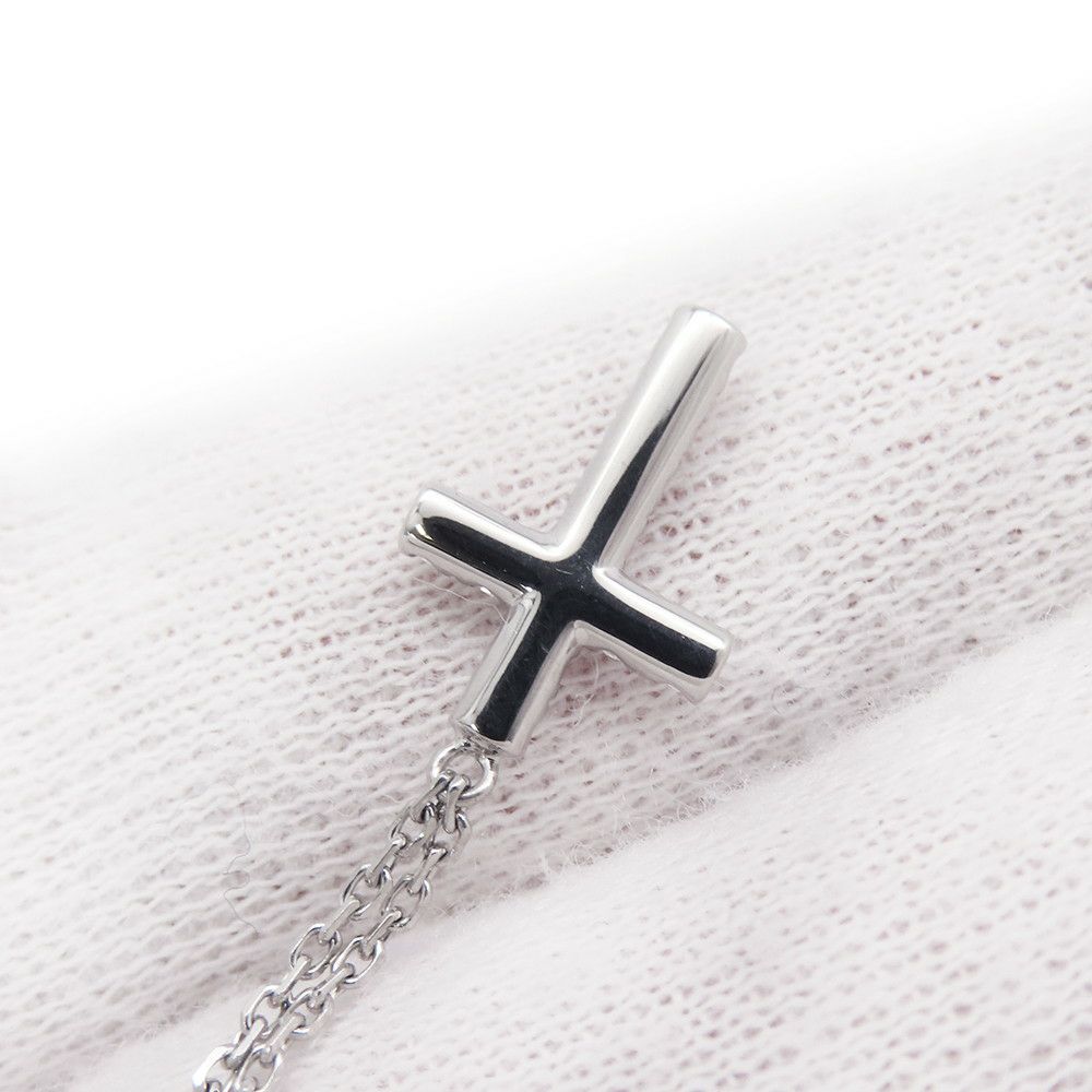 カルティエ ネックレス クロス ダイヤモンド 11P 計0.13ct K18WGホワイトゴールド B7221700 Cartier ペンダント