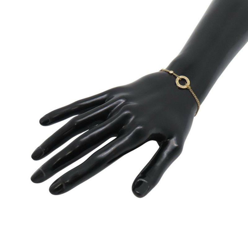 カルティエ ブレスレット LOVE サークル チェーン ダイヤモンド 2P 計0.03ct K18YGイエローゴールド B6038300 Cartier ラブ チェーン