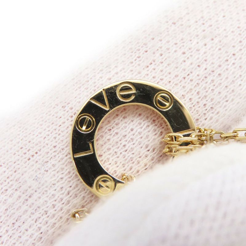 カルティエ ブレスレット LOVE サークル チェーン ダイヤモンド 2P 計0.03ct K18YGイエローゴールド B6038300 Cartier ラブ チェーン