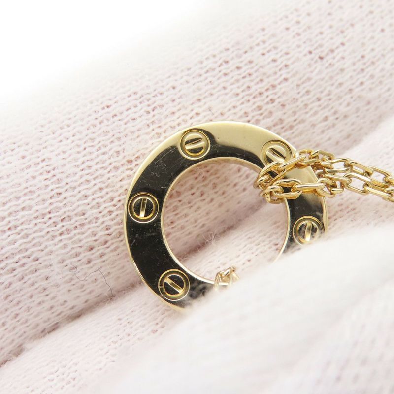 カルティエ ブレスレット LOVE サークル チェーン ダイヤモンド 2P 計0.03ct K18YGイエローゴールド B6038300 Cartier ラブ チェーン