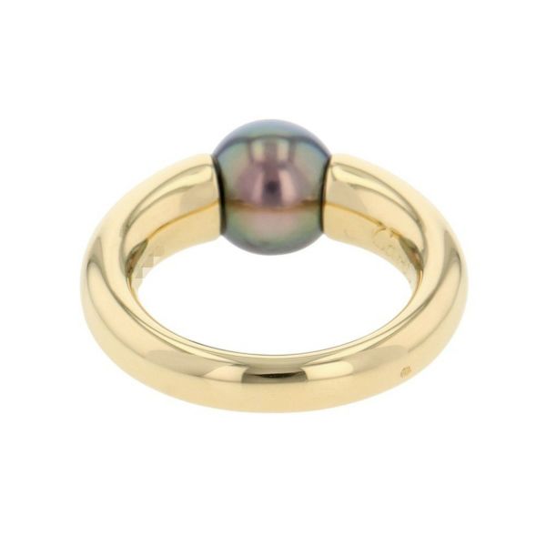 カルティエ リング ペルラ ブラックパール 黒蝶真珠 K18YGイエローゴールド サイズ50 Cartier 指輪