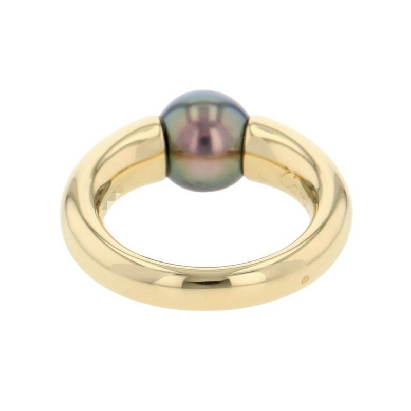 カルティエ リング ペルラ ブラックパール 黒蝶真珠 K18YGイエローゴールド サイズ50 Cartier 指輪