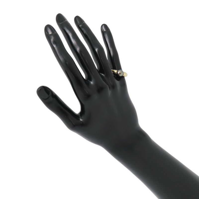 カルティエ リング ペルラ ブラックパール 黒蝶真珠 K18YGイエローゴールド サイズ50 Cartier 指輪