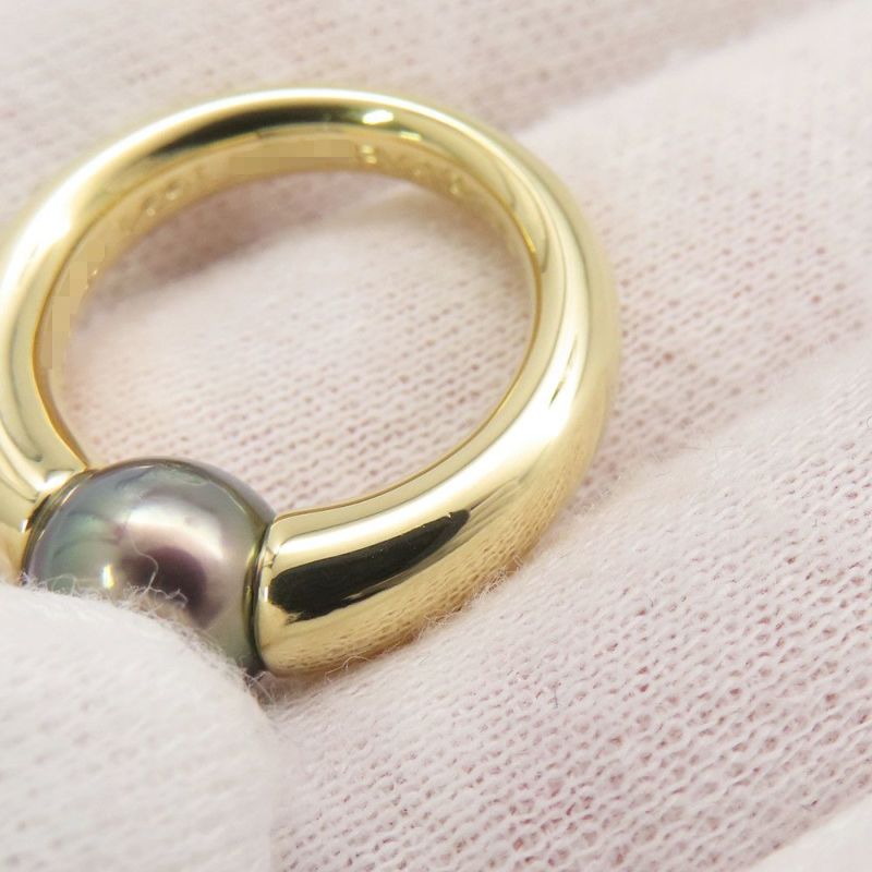 カルティエ リング ペルラ ブラックパール 黒蝶真珠 K18YGイエローゴールド サイズ50 Cartier 指輪