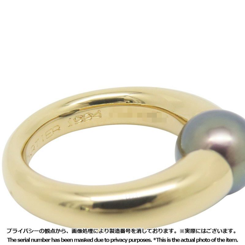 カルティエ リング ペルラ ブラックパール 黒蝶真珠 K18YGイエローゴールド サイズ50 Cartier 指輪