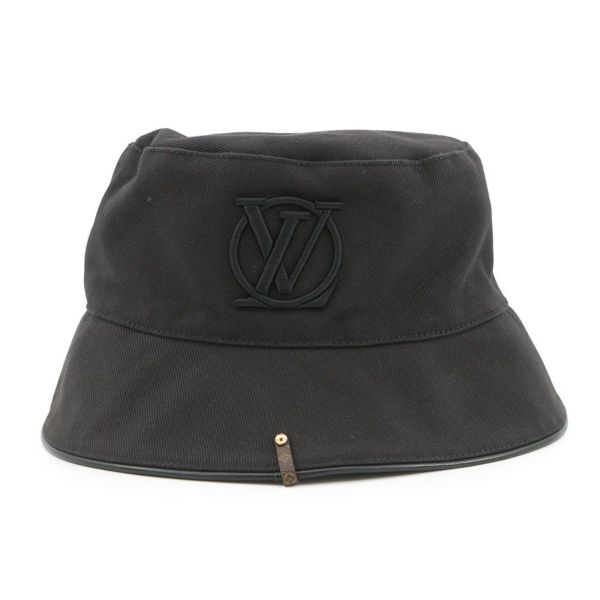 ルイヴィトン ハット モノグラム バケットハット・LV シティー サイズM M7054M LOUIS VUITTON 帽子 黒 ブラック
