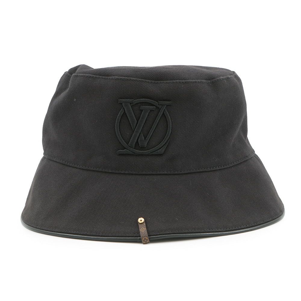 ルイヴィトン ハット モノグラム バケットハット・LV シティー サイズM M7054M LOUIS VUITTON 帽子 黒 ブラック