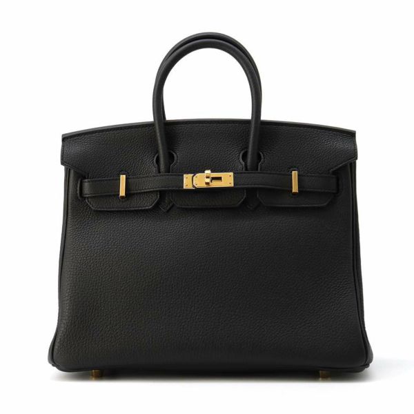 エルメス バーキン25 ブラック/ゴールド金具 トゴ W刻印 HERMES Birkin ハンドバッグ 黒