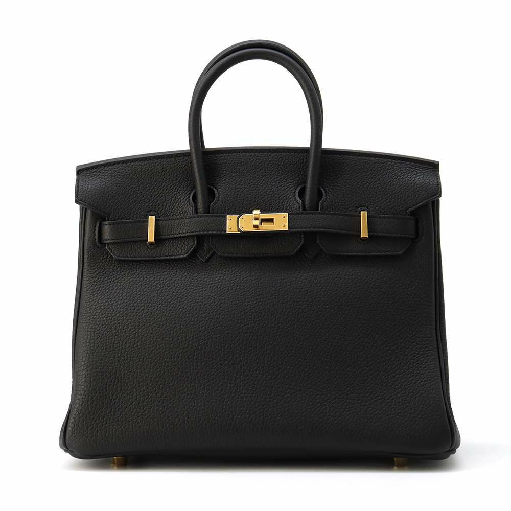 エルメス バーキン25 ブラック/ゴールド金具 トゴ W刻印 HERMES Birkin ハンドバッグ 黒