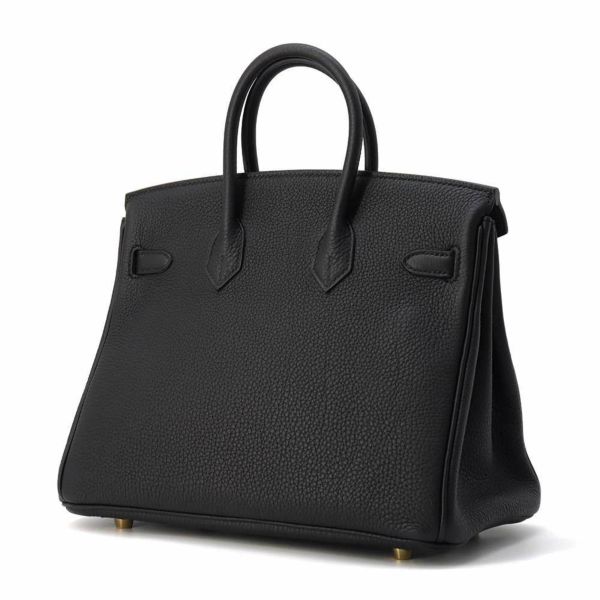 エルメス バーキン25 ブラック/ゴールド金具 トゴ W刻印 HERMES Birkin ハンドバッグ 黒