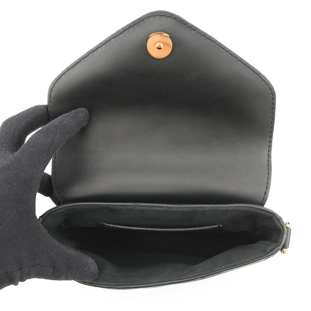 ルイヴィトン ショルダーバッグ カーフレザー ミュルティ・ポシェット M56461 LOUIS VUITTON 2way ポーチ付き ブラック 黒