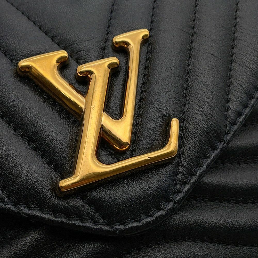 ルイヴィトン ショルダーバッグ カーフレザー ミュルティ・ポシェット M56461 LOUIS VUITTON 2way ポーチ付き ブラック 黒