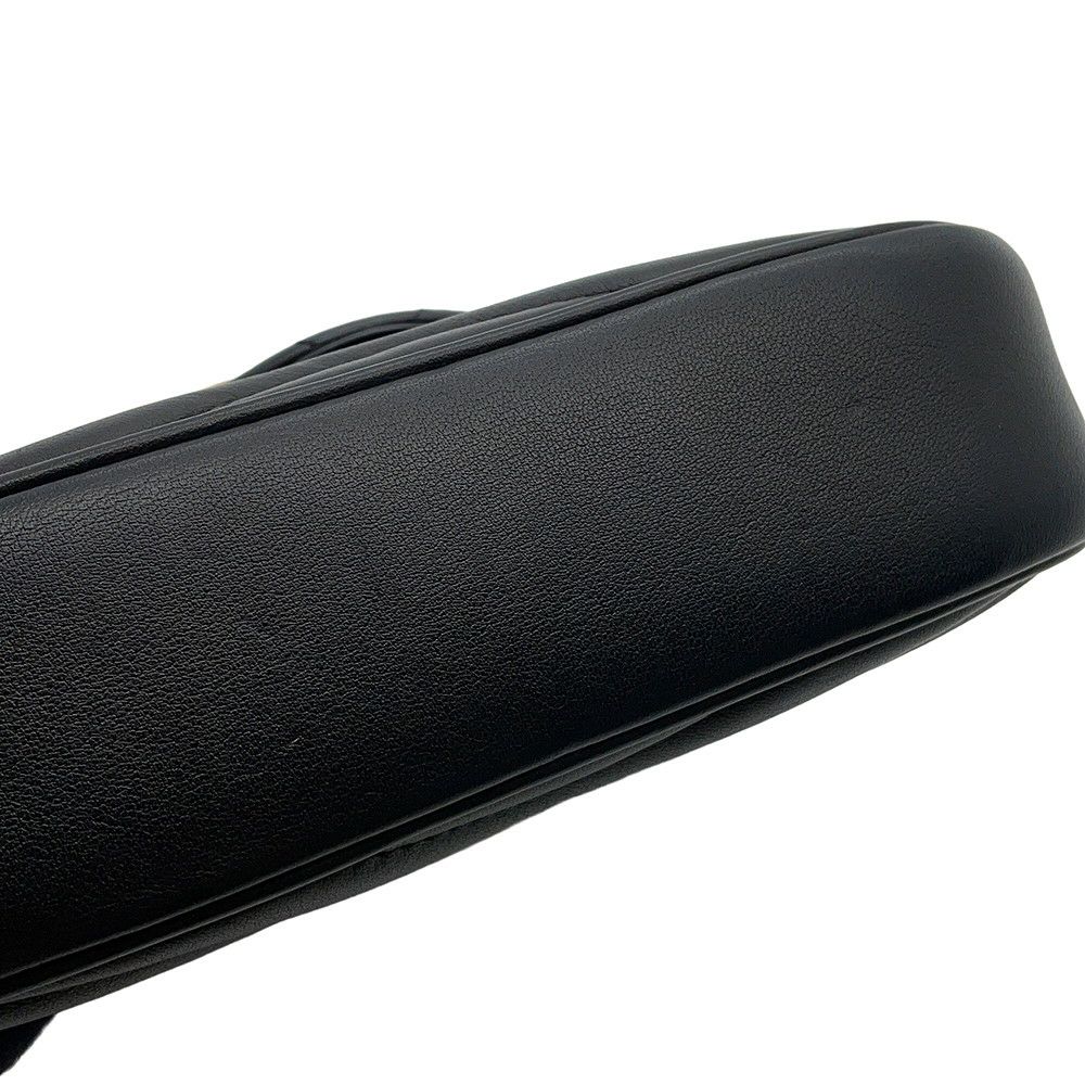 ルイヴィトン ショルダーバッグ カーフレザー ミュルティ・ポシェット M56461 LOUIS VUITTON 2way ポーチ付き ブラック 黒