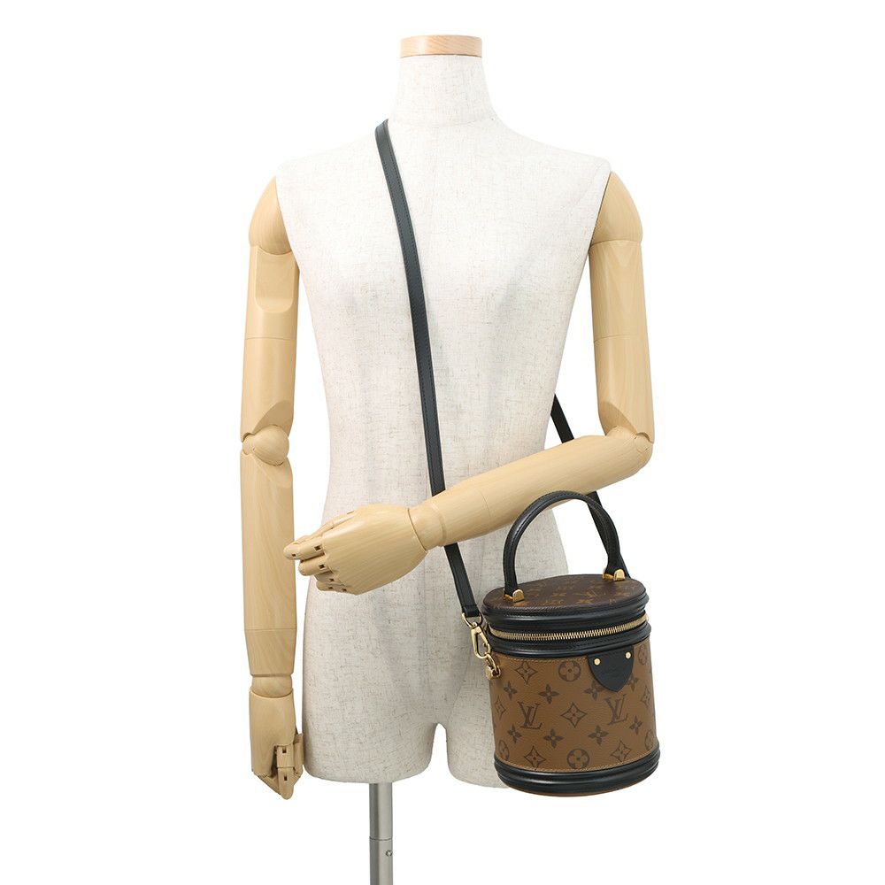 ルイヴィトン ハンドバッグ モノグラム・リバース カンヌ M43986 LOUIS VUITTON 2way バニティバッグ 黒 ブラック