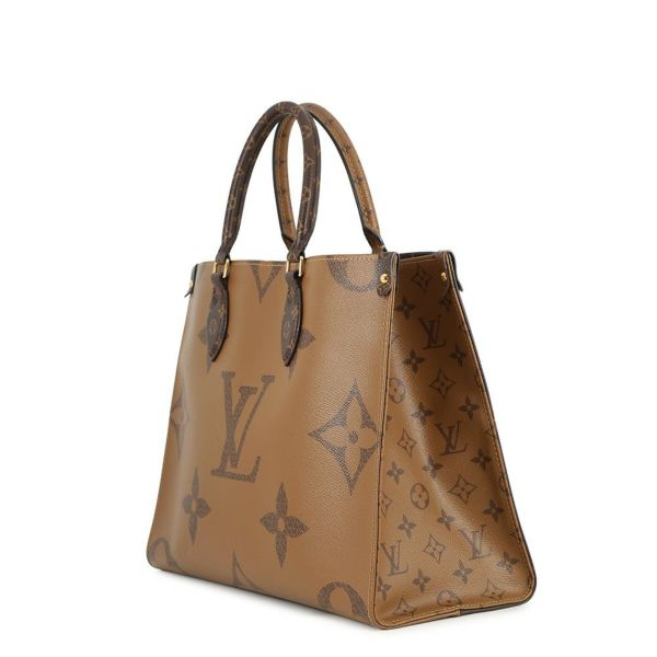 ルイヴィトン トートバッグ モノグラム・リバース ジャイアント オンザゴー MM M45321 ヴィトン ハンドバッグ 2way ショルダー