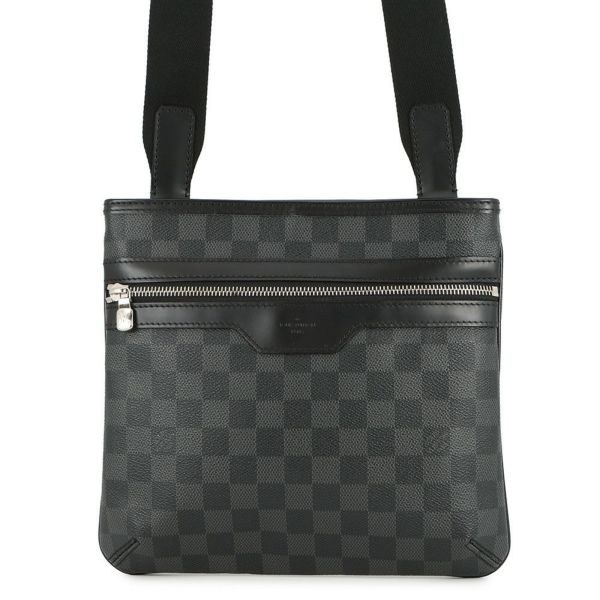 ルイヴィトン ショルダーバッグ ダミエ・グラフィット トマス N58028 LOUIS VUITTON メンズ ブラック 黒